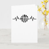 バレーボールおもしろいビーチバレーボールハートスポーツギフト カード (黄色い花)