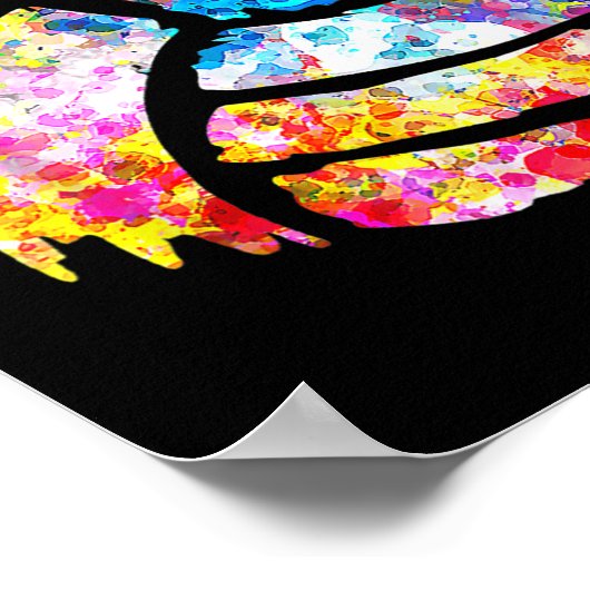 バレーボールおもしろいプレゼントパパママ選手コーチ ポスター (角)