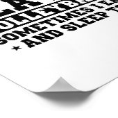 バレーボールおもしろい選手のバレーボールことわざ ポスター (角)