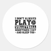 バレーボールおもしろい選手のバレーボールことわざ ラウンドシール (正面)