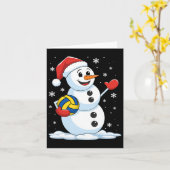 バレーボールおもしろい雪だるまクリスマスバレーボール遊 カード (黄色い花)