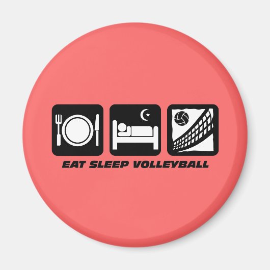 バレーボールおもしろい マグネット (正面)