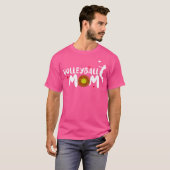 バレーボールお母さん女子かわいいバレーボール Tシャツ (正面フル)