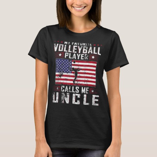 バレーボールお気に入りの選手が叔父を呼ぶ Tシャツ (正面)