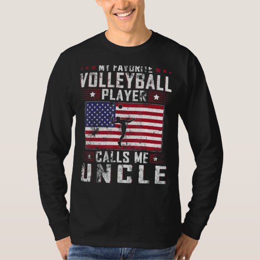 バレーボールお気に入りの選手が叔父を呼ぶ Tシャツ (正面)
