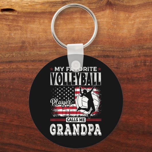 バレーボールお気に入りの選手が私をグランドと呼ぶ キーホルダー (正面)