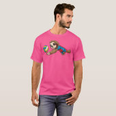 バレーボールかわいいナマケモノ男の子女ナマケモノ掘りVol Tシャツ (正面フル)