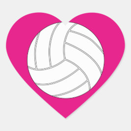バレーボールかわいいハート型カスタムカラースポーツ ハートシール