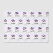 バレーボールがネットの上を飛ぶ 薄葉紙 (正面)