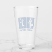 バレーボールが大切なのは仕事だ タンブラーグラス (裏面)