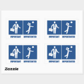 バレーボールが大切なのは仕事だ 長方形シール (シート)