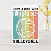 バレーボールが大好きな女の子 カード (黄色い花)