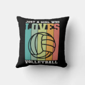 バレーボールが大好きな女の子 クッション (裏面)