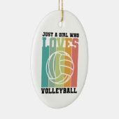 バレーボールが大好きな女の子 セラミックオーナメント (右)