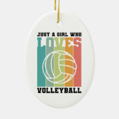 バレーボールが大好きな女の子 セラミックオーナメント (裏面)