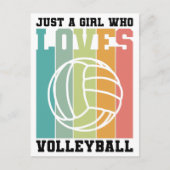 バレーボールが大好きな女の子 ポストカード (正面)