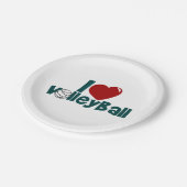 バレーボールが大好き ペーパープレート (アングル)