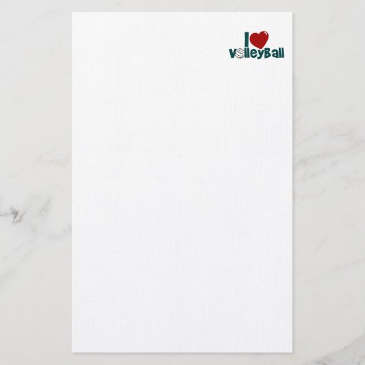 バレーボールが大好き 便箋 (正面)