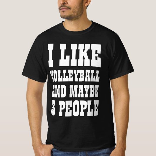 バレーボールが好きでたぶん3人Tシャツ Tシャツ (正面)