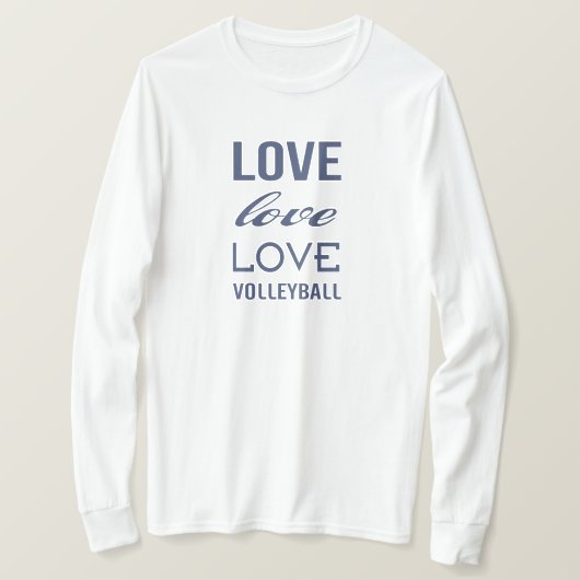 バレーボールが好き Tシャツ (デザイン正面)