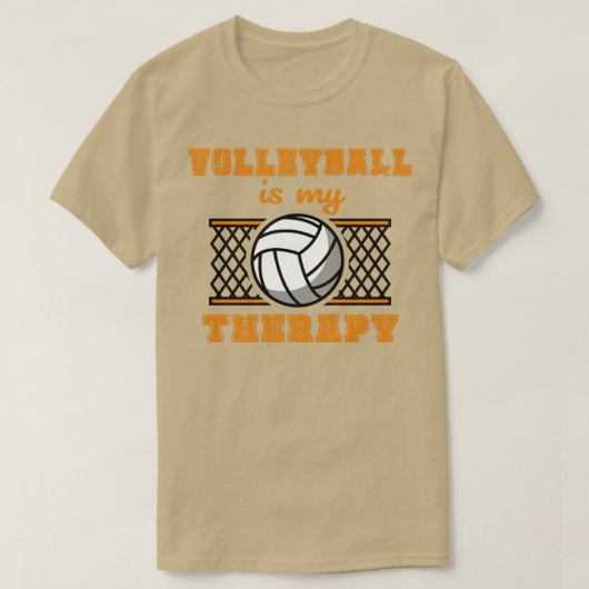 バレーボールが私のセラピー Tシャツ (デザイン正面)