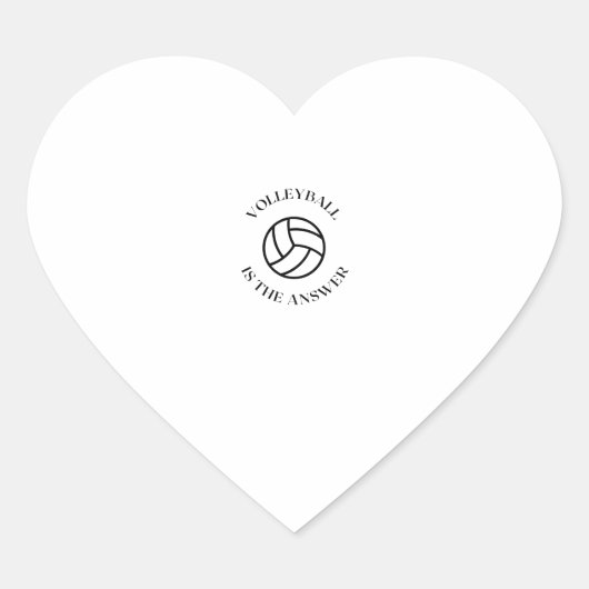 バレーボールが答えだ ハートシール (正面)