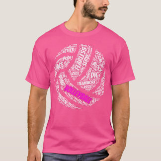 バレーボールことわざN女子および女性用 Tシャツ