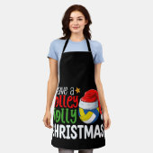 バレーボールすてきの休日を過ごす エプロン (着用した状態)