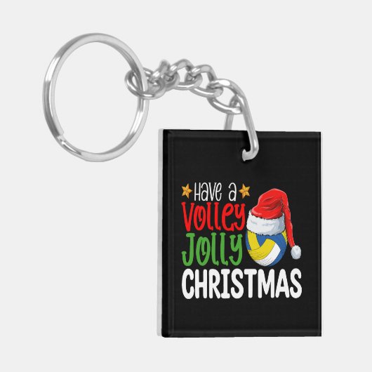 バレーボールすてきの休日を過ごす キーホルダー (正面左)