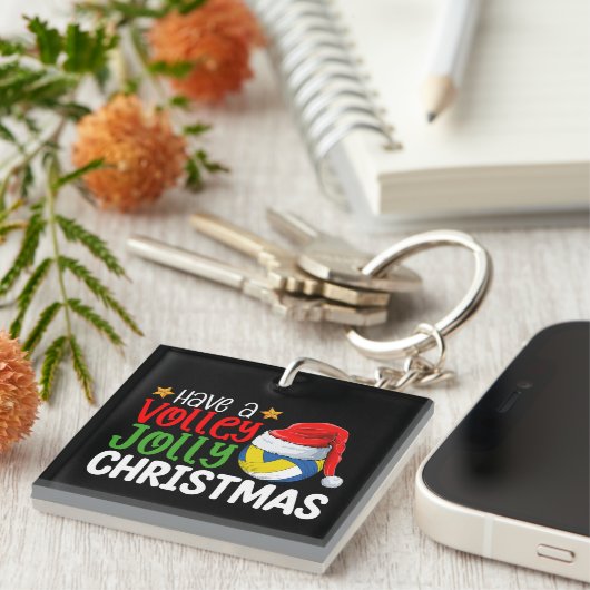 バレーボールすてきの休日を過ごす キーホルダー (正面右)