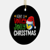 バレーボールすてきの休日を過ごす セラミックオーナメント (右)