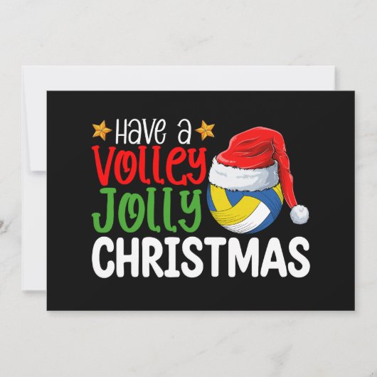 バレーボールすてきの休日を過ごす 招待状 (正面)