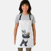 バレーボールでバレーボールのパンダ エプロン (インサイチュ)