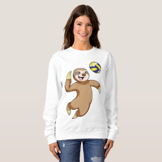 バレーボールでバレーボールの選手としてスロース スウェットシャツ (正面フル)