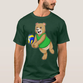 バレーボールでバレーボールの選手としてベア Tシャツ
