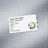 バレーボールでパ色彩の鮮やかターン マグネット名刺 (インサイチュ)