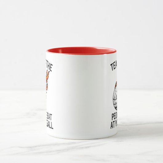 バレーボールでビートの涙おもしろい マグカップ (中央)