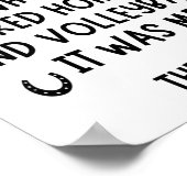 バレーボールとウマが大好きな女の子。 ポスター (角)