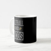 バレーボールとタコスおもしろいタコ動揺して コーヒーマグカップ (正面左)