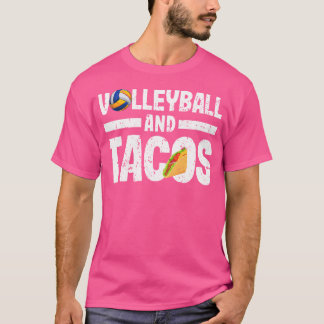 バレーボールとタコスVballおもしろいタコプレーヤーメキシコ Tシャツ