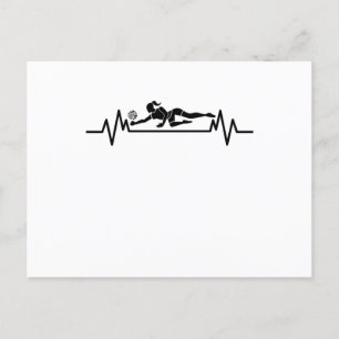 バレーボールのおもしろいハートビートバレーボールスポーツギフト ポストカード