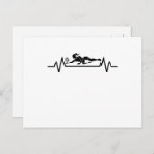 バレーボールのおもしろいハートビートバレーボールスポーツギフト ポストカード (正面/裏面)