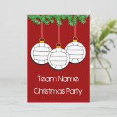 バレーボールのためのクリスマスの招待状 招待状 (スタンド正面)