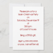 バレーボールのためのクリスマスの招待状 招待状 (裏面)