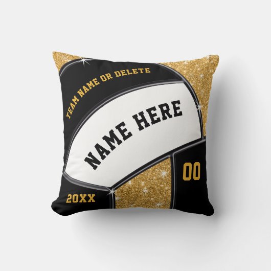 バレーボールのためのパーソナライズな年長夜ギフト クッション (正面)
