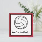 バレーボールのの後ゲームのパーティー 招待状 (スタンド正面)