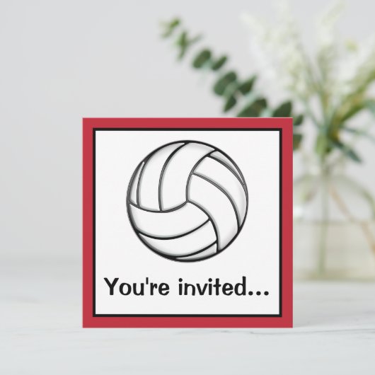 バレーボールのの後ゲームのパーティー 招待状 (スタンド正面)