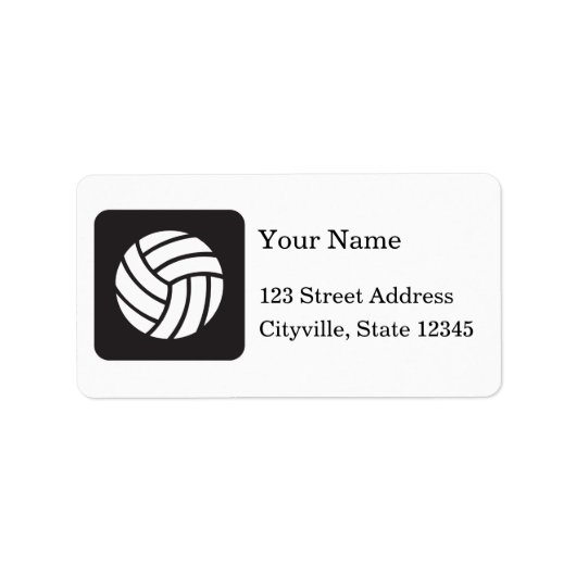 バレーボールのアイコン ラベル (正面)