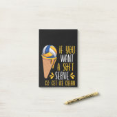 バレーボールのアイスクリーム ポストイット (デスク上)