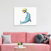 バレーボールのイルカ キャンバスプリント (インサイチュ (リビング))